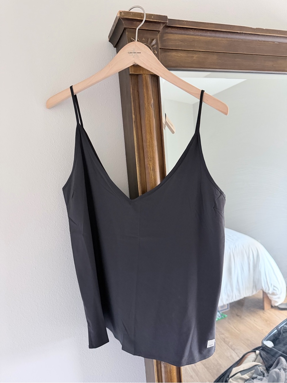 Vuori Black V-Neck Slip Camisole